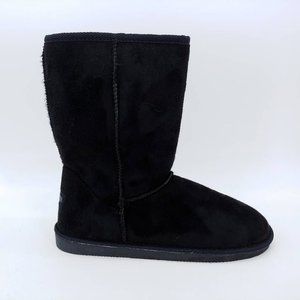 R By Redvolution Womens Winter Boots Black Mid Calf Pull On Round Toe‎ 9